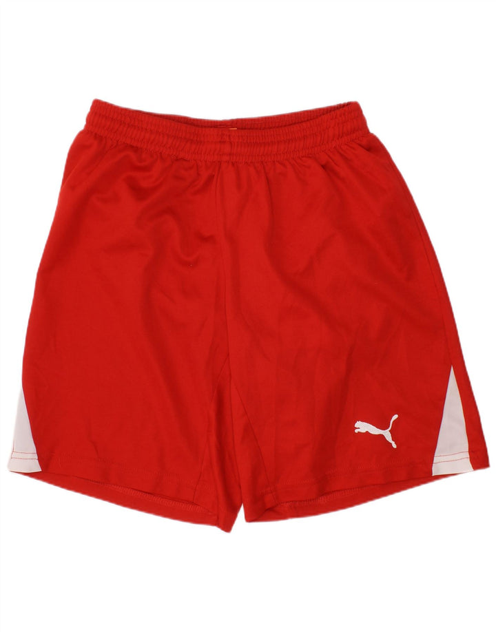 PUMA Boys Sport Shorts 9-10 Years  Red Colourblock