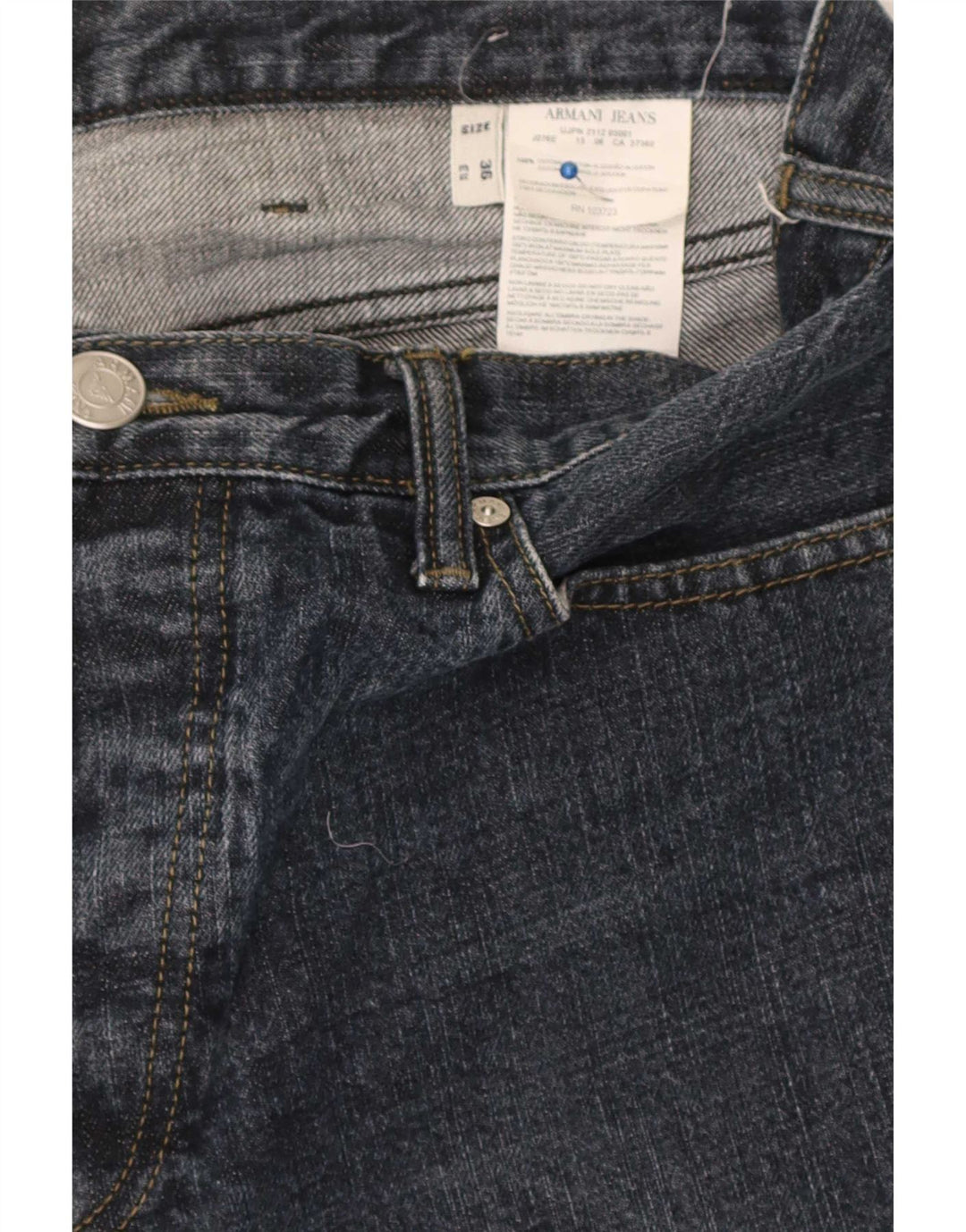 Armani Jean droit homme W36 L31 bleu marine coton