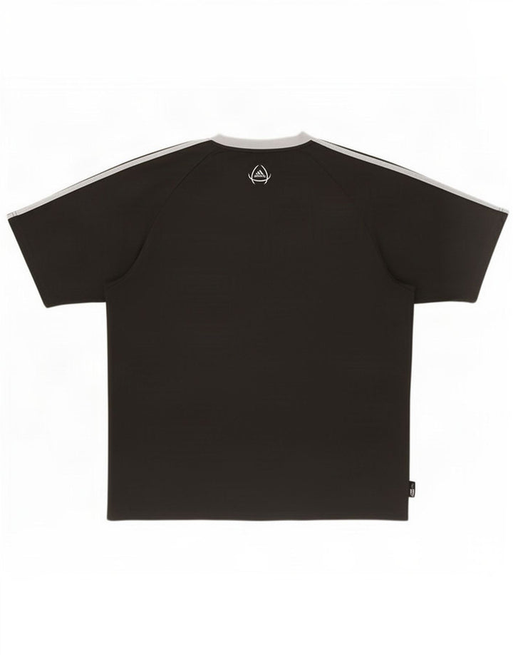 Adidas Hommes Climalite T-Shirt Haut Large Noir Colorblock Polyester