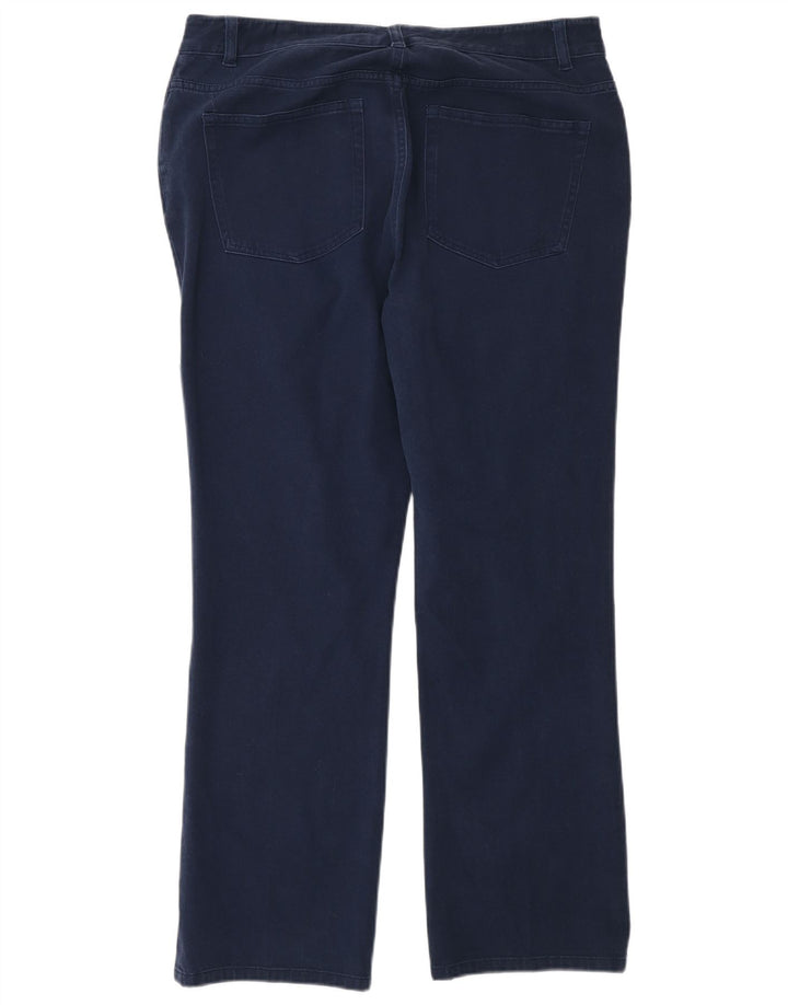 Chaps Jean droit pour femme US 12 Large W32 L28 Bleu marine Coton