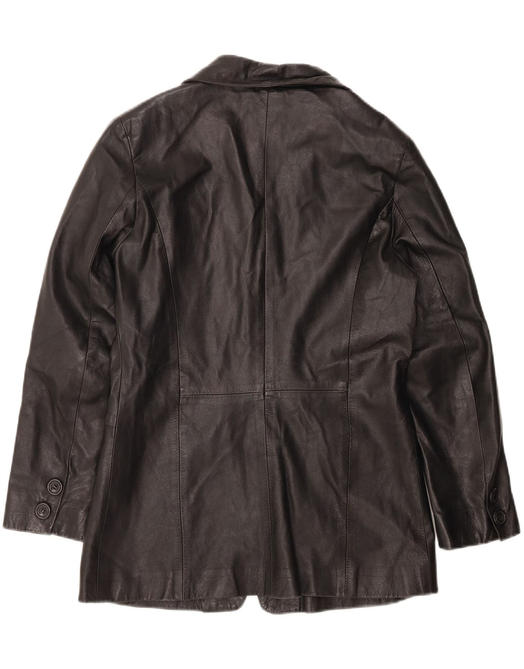 VINTAGE Womens Leather Jacket UK 14 Medium Black Leather Vintage Vintage and Second-Hand Vintage from Messina Hembry 