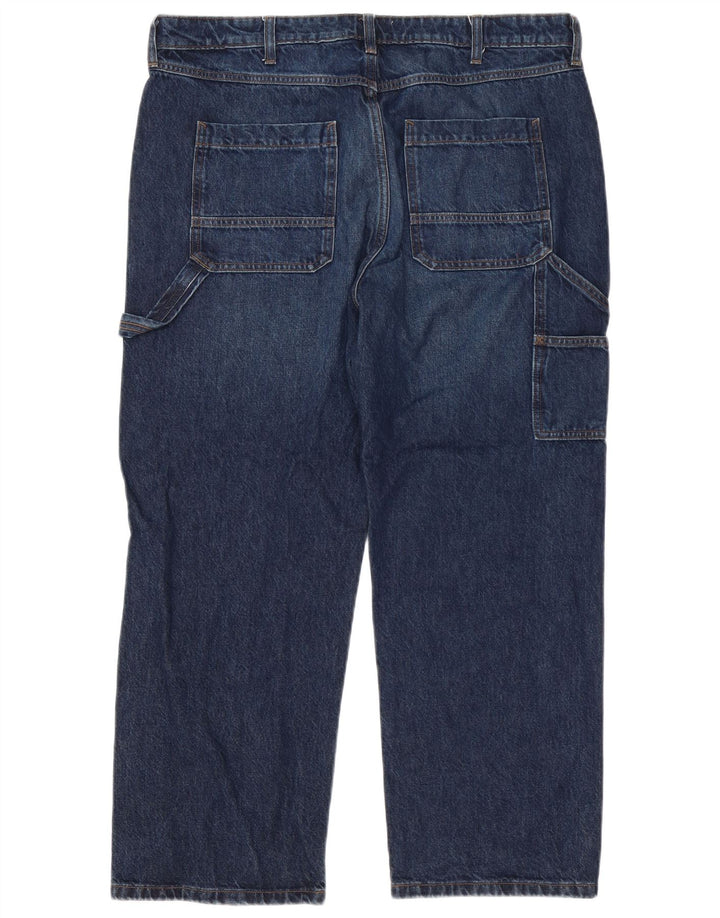 Marks & Spencer Jean Cargo Loose Homme W38 L29 Bleu Marine Coton