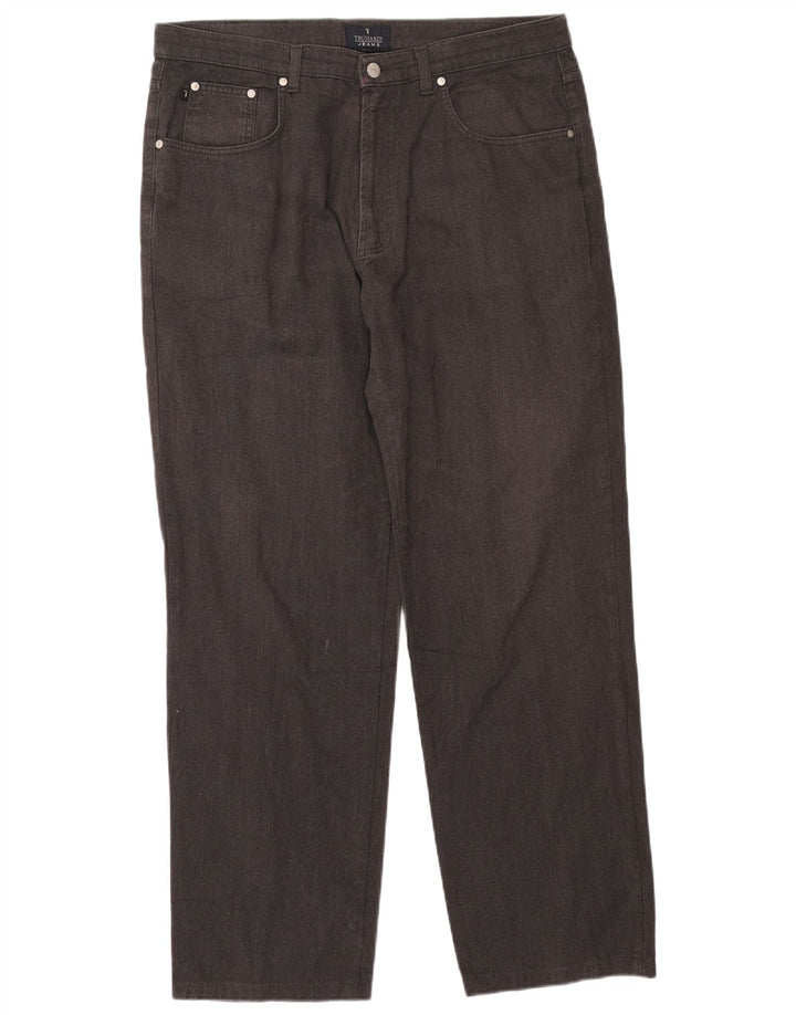 Trussardi Pantalon Casual Droit W38 L31 Gris Coton Homme