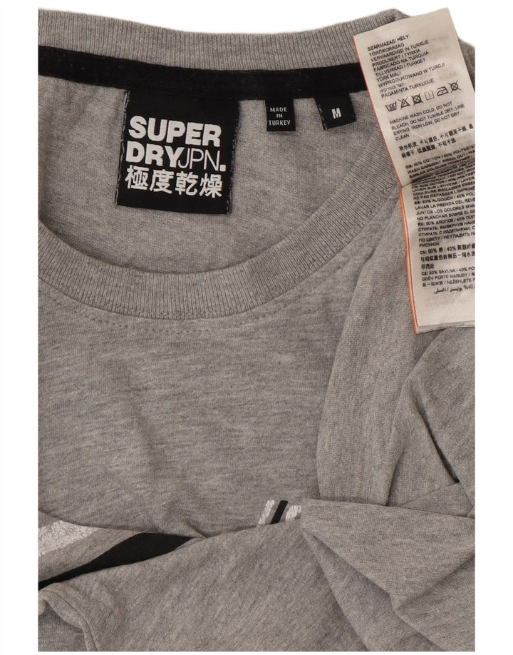 SUPERDRY T-Shirt Graphique Homme Gris Moyen Coton