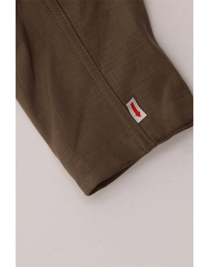 EDDIE BAUER Manteau coupe-vent à capuche pour femme UK 16 Large Beige Polyester