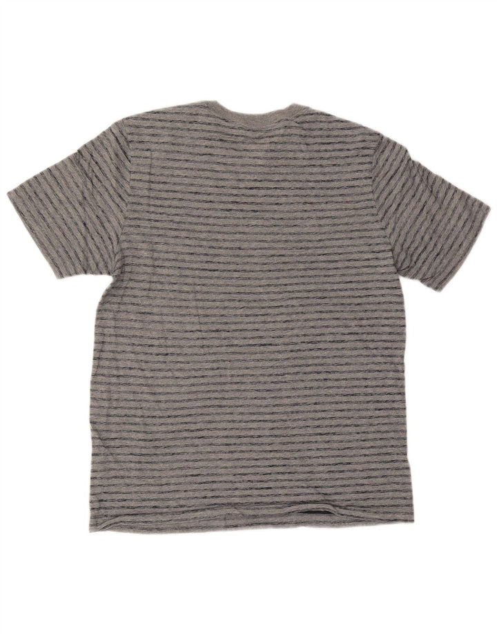 Nike T-Shirt Homme Gris Moyen Rayé Coton