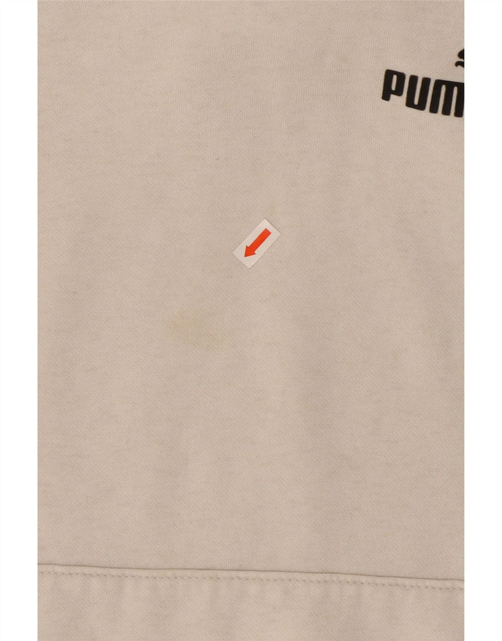 Puma Pull à capuche pour femme UK 12 Medium Blanc Polyester