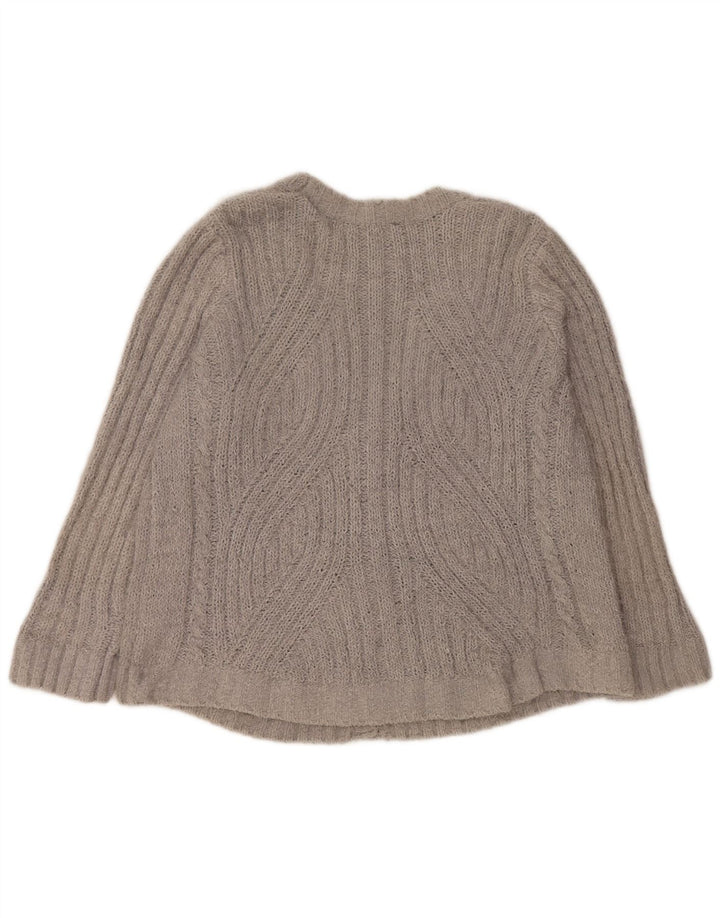 Marks & Spencer Pull cardigan surdimensionné pour femme UK 18 XL Gris Polyester