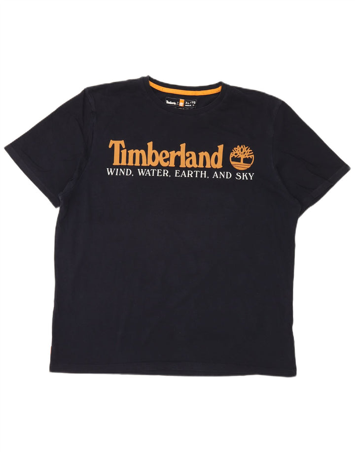 TIMBERLAND T-Shirt Graphique Coupe Regular Homme XL Bleu Marine
