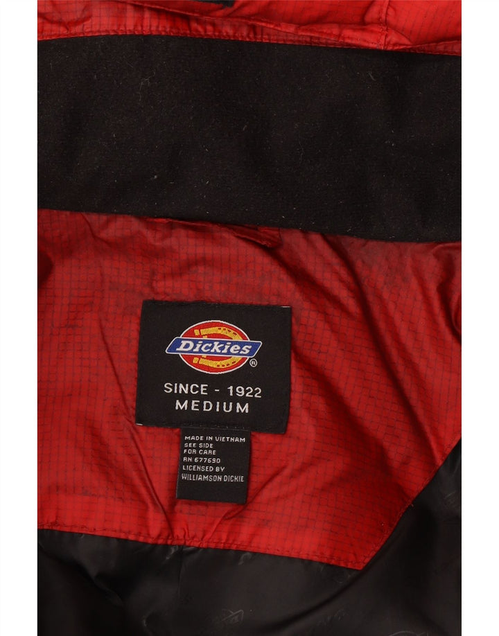 Dickies Veste matelassée à capuche pour homme UK 38 Medium Rouge Colorblock Nylon