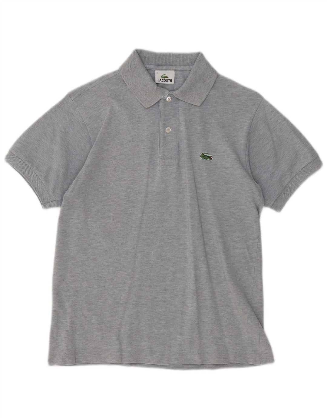 LACOSTE Polo Homme Taille 2 XS Gris Moucheté Coton