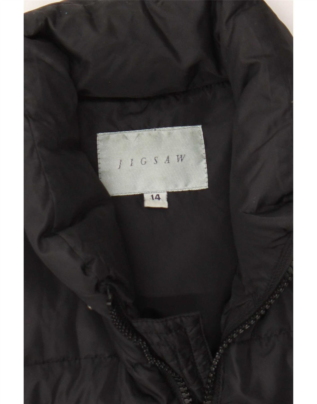 Jigsaw Gilet rembourré pour femme UK 14 Large Noir