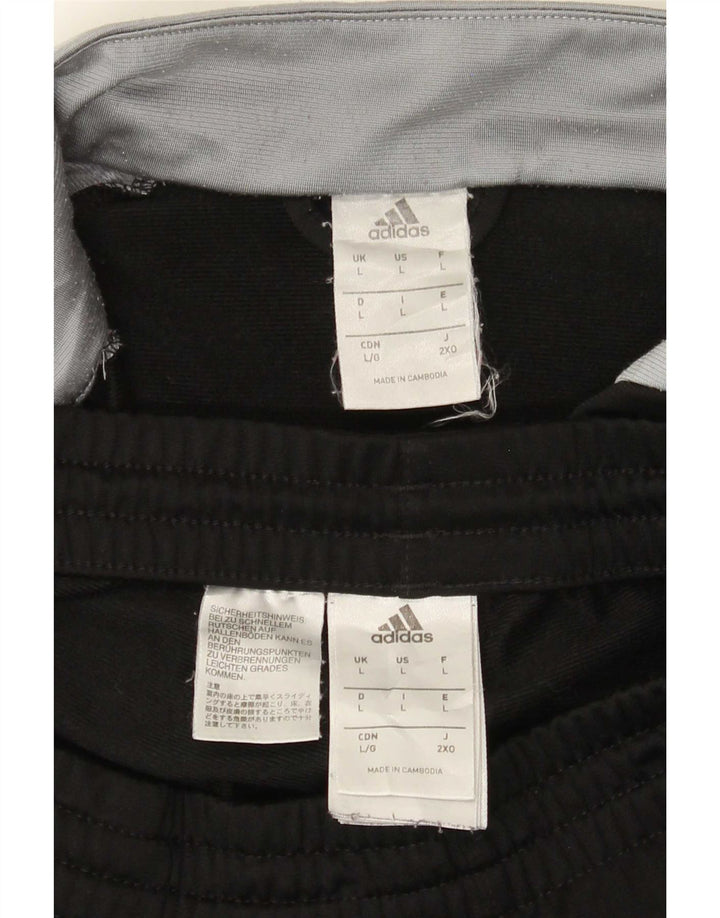 Adidas Survêtement complet pour homme Large Noir Colorblock Polyester