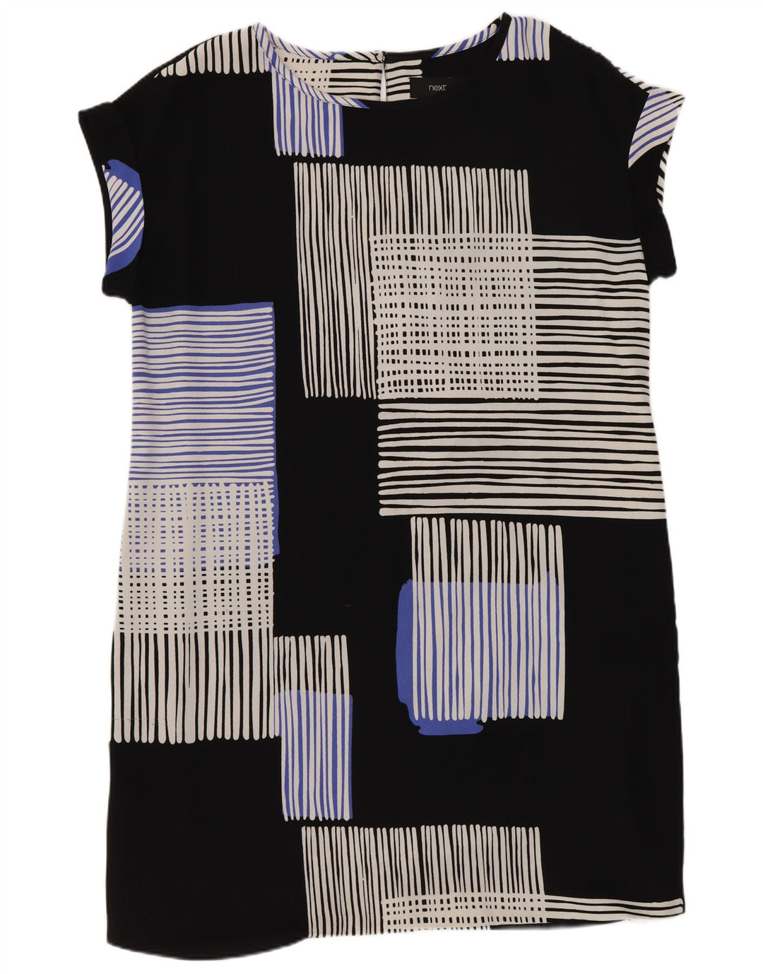 Next Robe droite pour femme UK 44 Large Noir Géométrique Polyester
