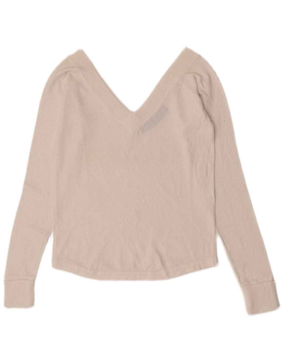 Zara Womens Blouse Top UK 14 Grand Coton Blanc