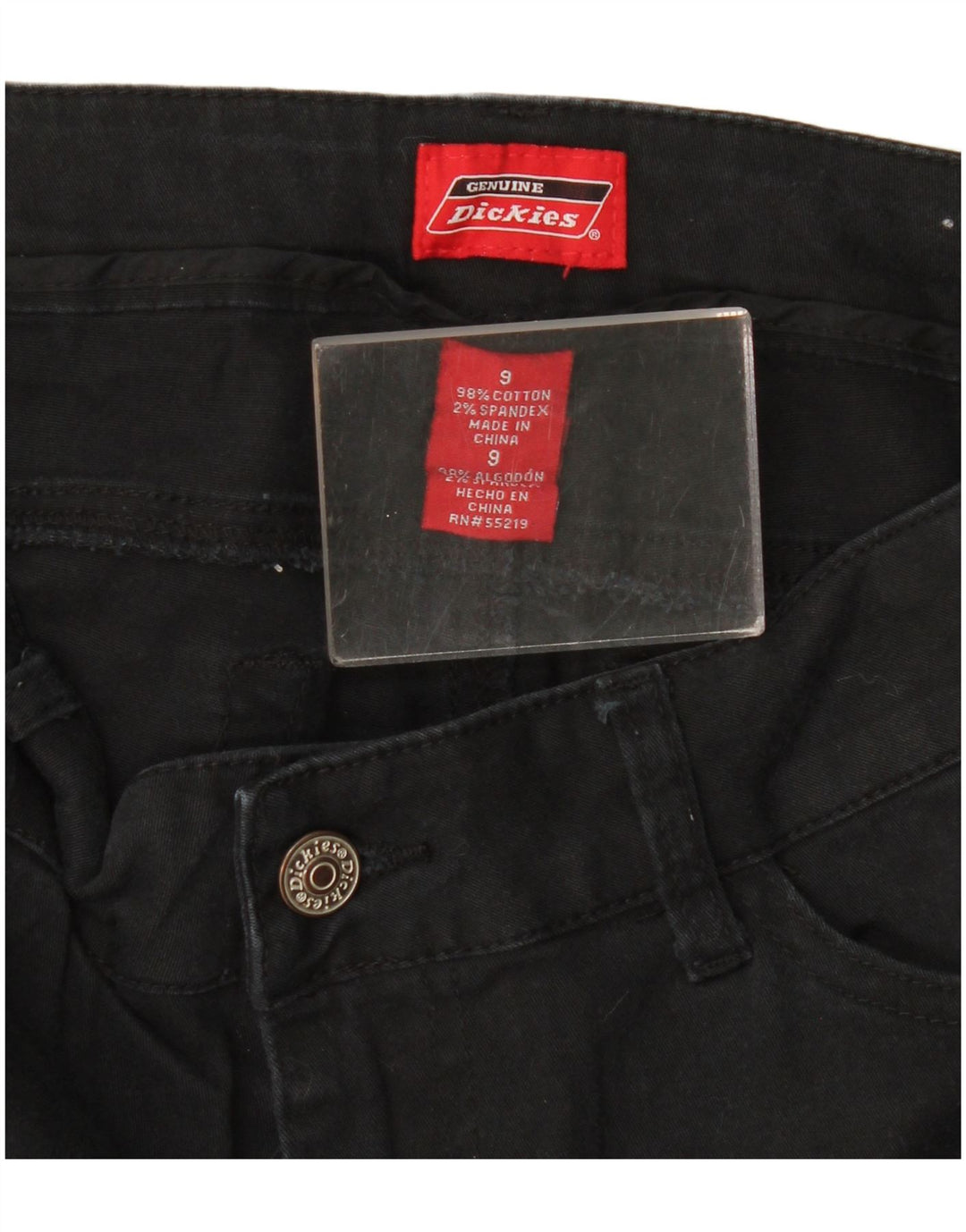 Dickies Jean slim pour femme US 9 Medium W30 L30 Noir Coton