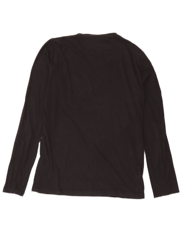 Trussardi Jeans Haut Graphique Manches Longues Coton Noir Moyen Homme