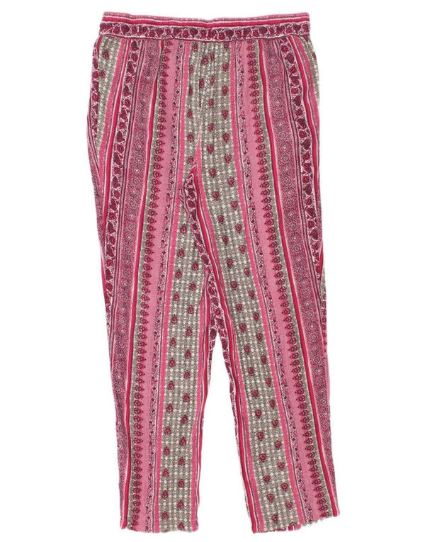 Marks & Spencer Pantalon Chino Femme UK 14 Large W34 L29 Rose Floral