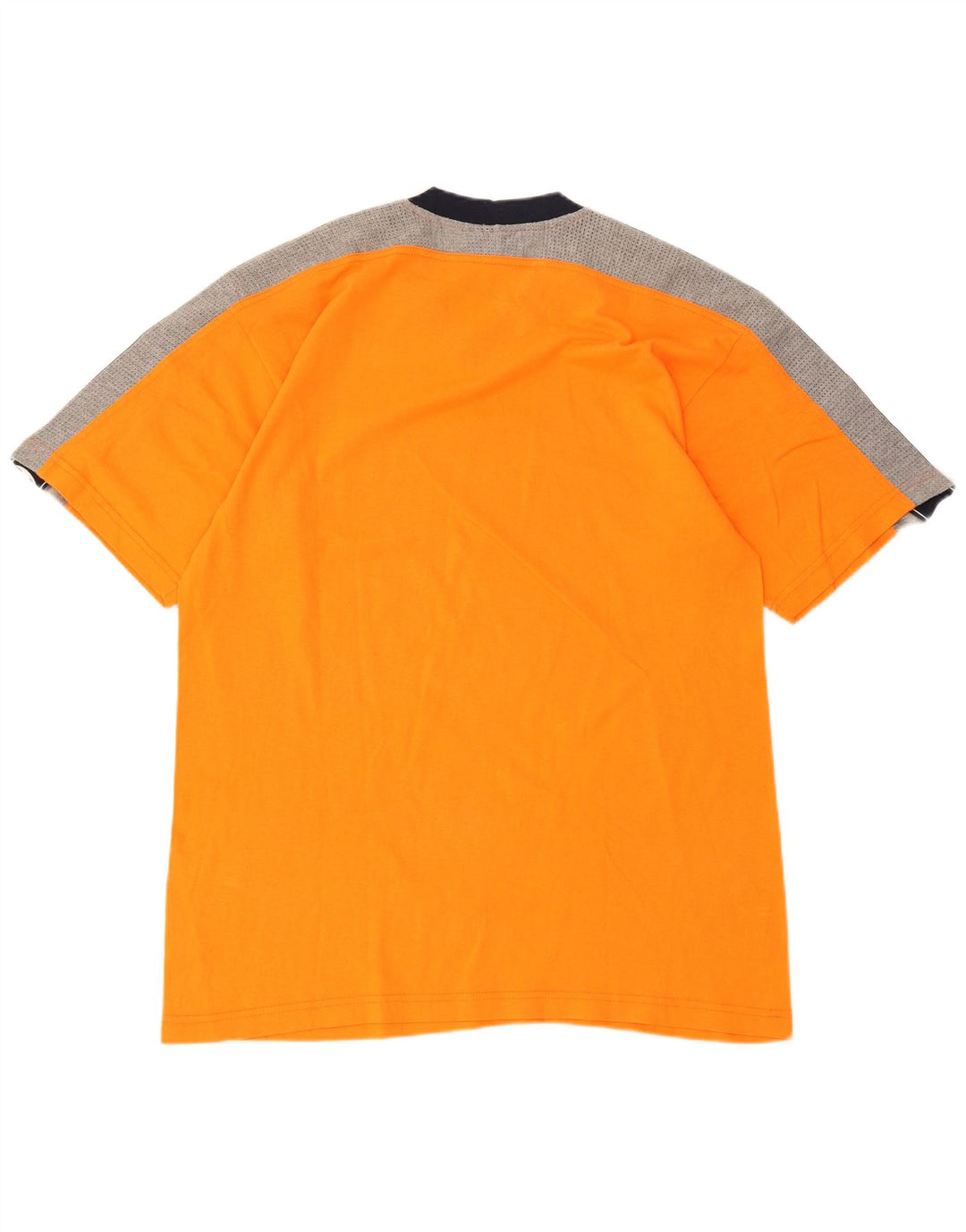 Champion T-Shirt Graphique Homme Large Orange Colourblock