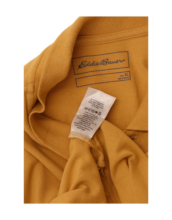 EDDIE BAUER Mens Polo Shirt XL Yellow Cotton Vintage Eddie Bauer and Second-Hand Eddie Bauer from Messina Hembry 