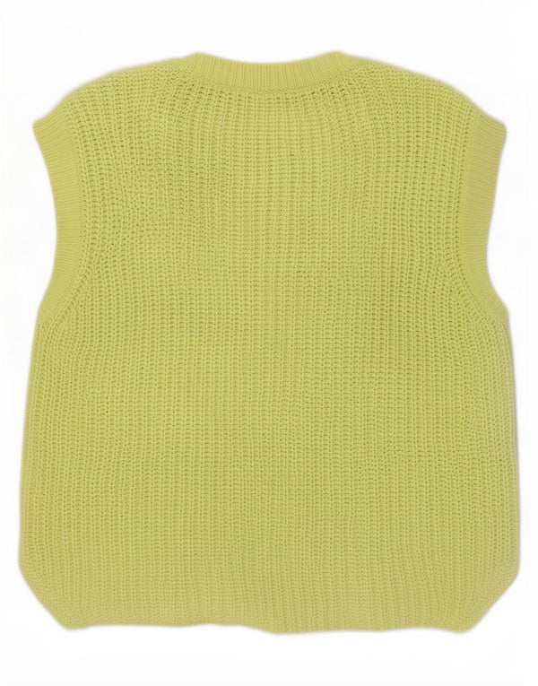 Zara Débardeur surdimensionné pour femme UK 10 Petit coton jaune
