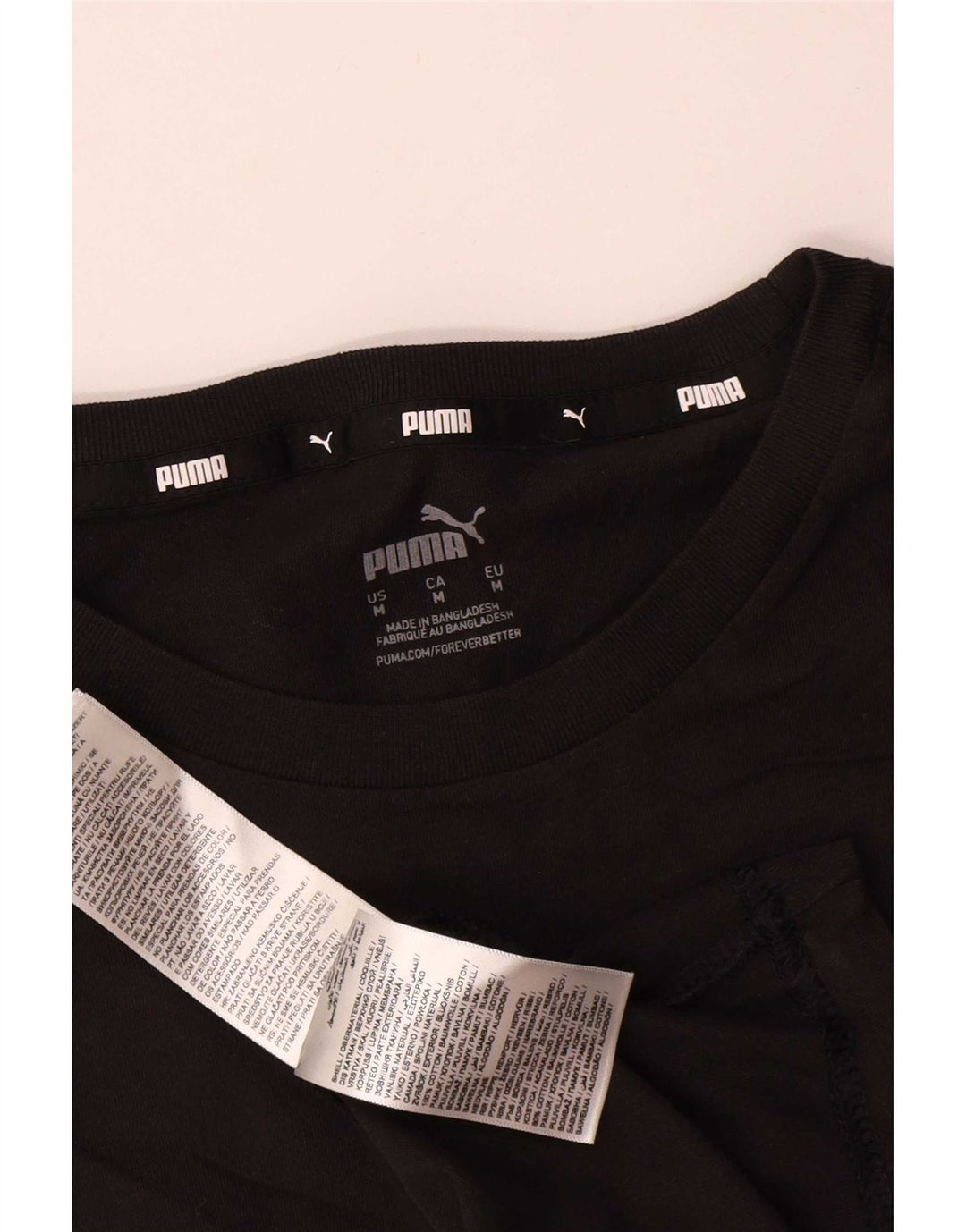 Puma T-Shirt Graphique Homme Noir Moyen Coton