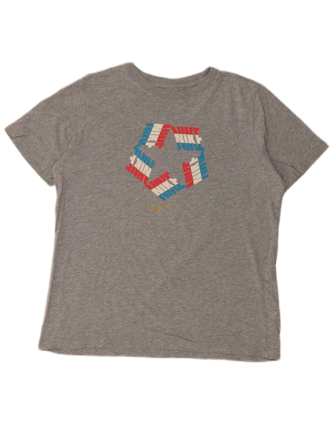 NIKE T-shirt graphique coupe standard pour femme UK 18 XL Gris Coton