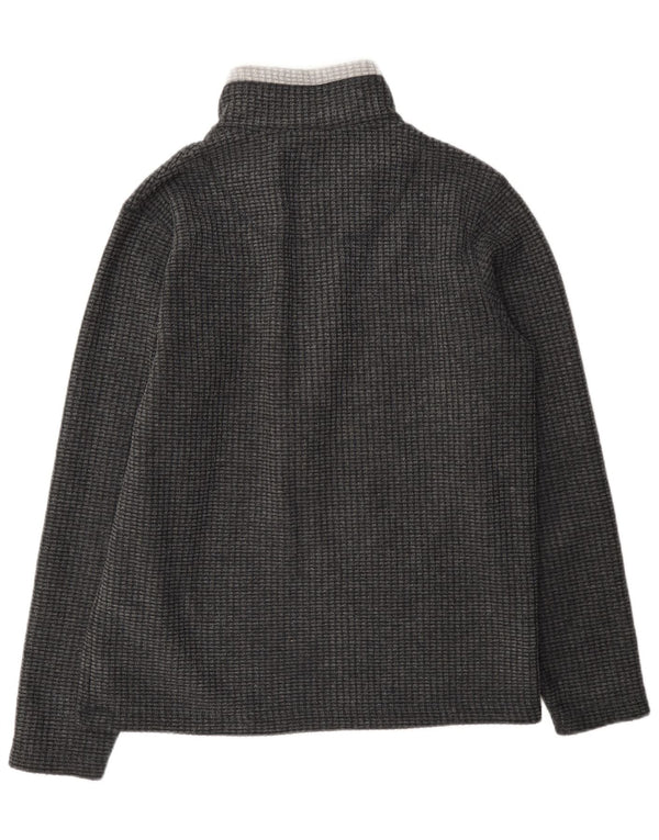 Weird Fish Pull Polaire à Col Zippé pour Homme Gris Moyen Polyester Colorblock