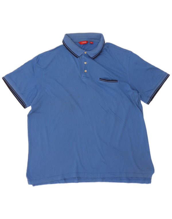 Izod Polo Homme XL Bleu Coton