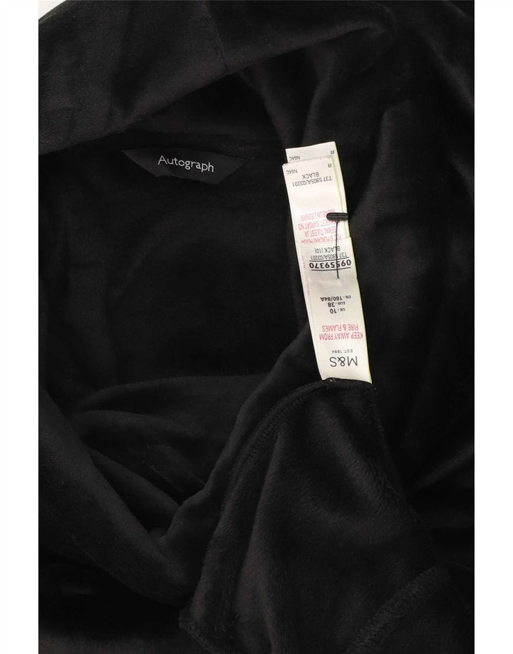 Marks & Spencer Sweat-shirt en velours autographe pour femme UK 10 Small Noir