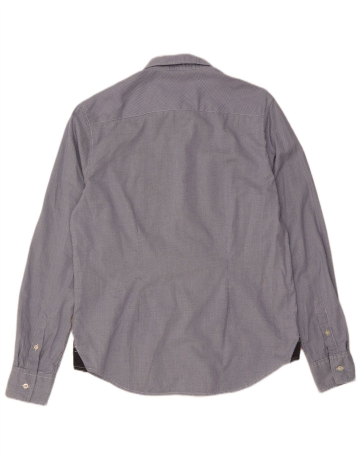 Napapijri Chemise Homme Large Bleu Pied-de-Poule Coton