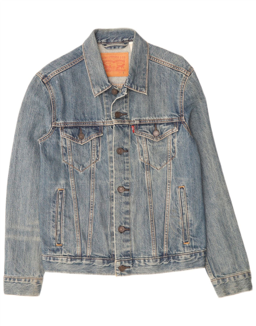 Levi's Veste en Jean Homme UK 36 Petit Bleu Coton