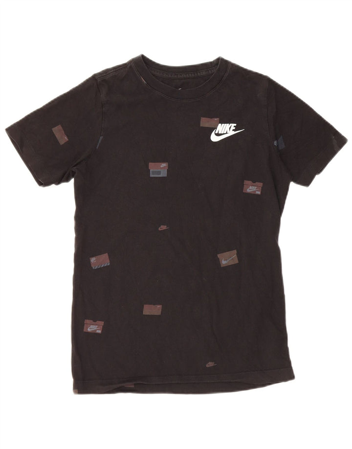 NIKE Haut T-Shirt Graphique Garçon 10-11 ans Coton Noir Moyen