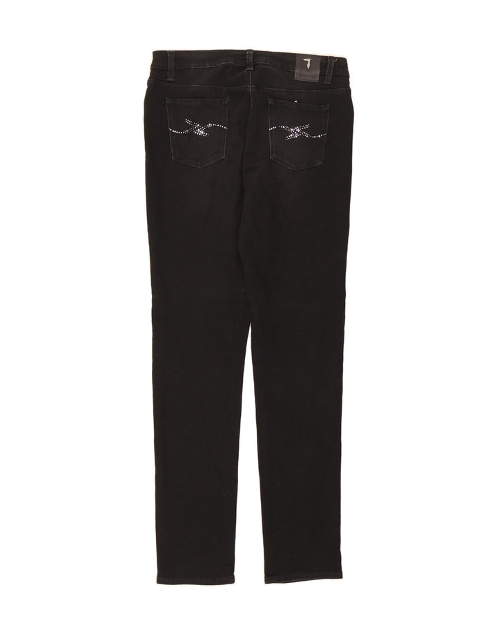 TRUSSARDI Womens Slim Jeans W31 L31 Black Cotton Vintage Trussardi and Second-Hand Trussardi from Messina Hembry 