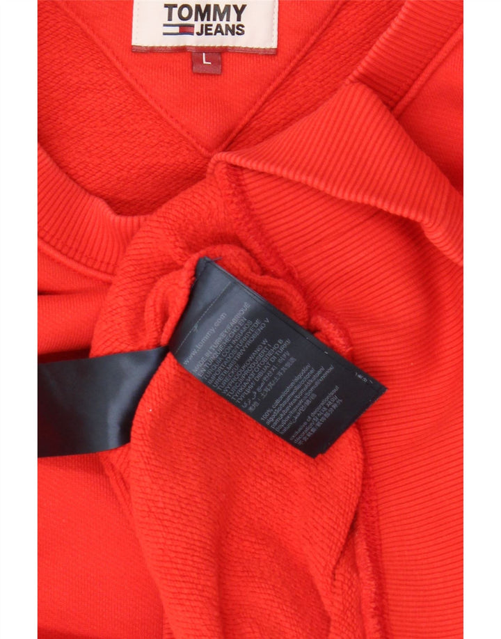 Tommy Hilfiger Sweat-shirt pour homme en coton rouge Large