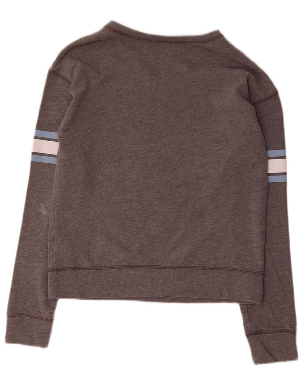 Hollister Sweat-shirt graphique pour femme UK 6 XS Gris Colourblock