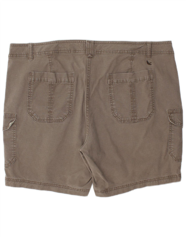 Eddie Bauer Short cargo pour femme US 18 2XL W40 Gris Coton