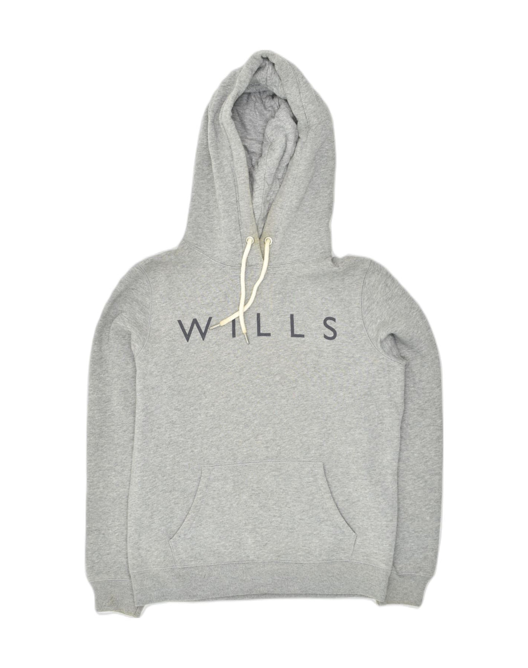 JACK WILLS Womens Graphic Hoodie Jumper UK 10 Small  Grey Polyester | Vintage Jack Wills | Thrift | Second-Hand Jack Wills | Used Clothing | Messina Hembry 