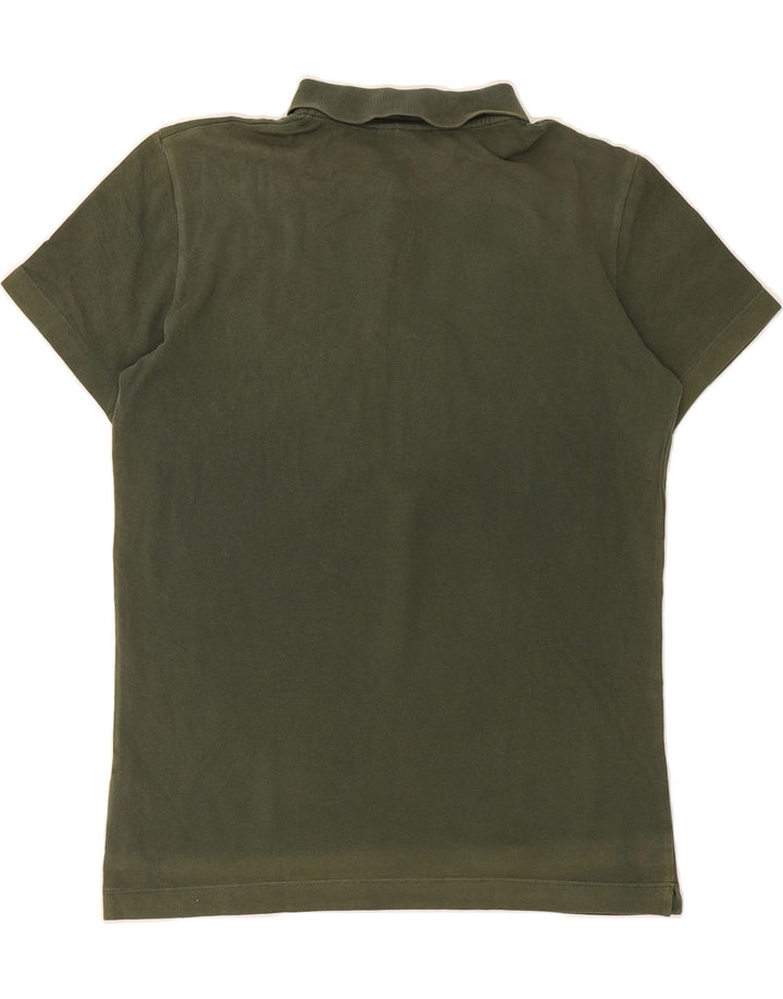 CALVIN KLEIN Mens Polo Shirt IT 50 Medium Green Cotton Vintage Calvin Klein and Second-Hand Calvin Klein from Messina Hembry 