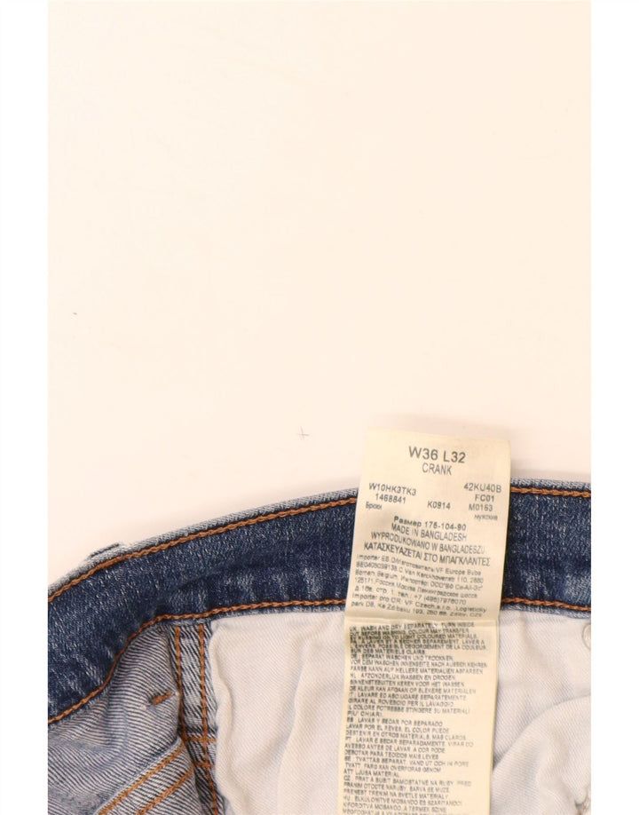 WRANGLER Jean Droit Crank Femme W36 L32 Bleu Coton