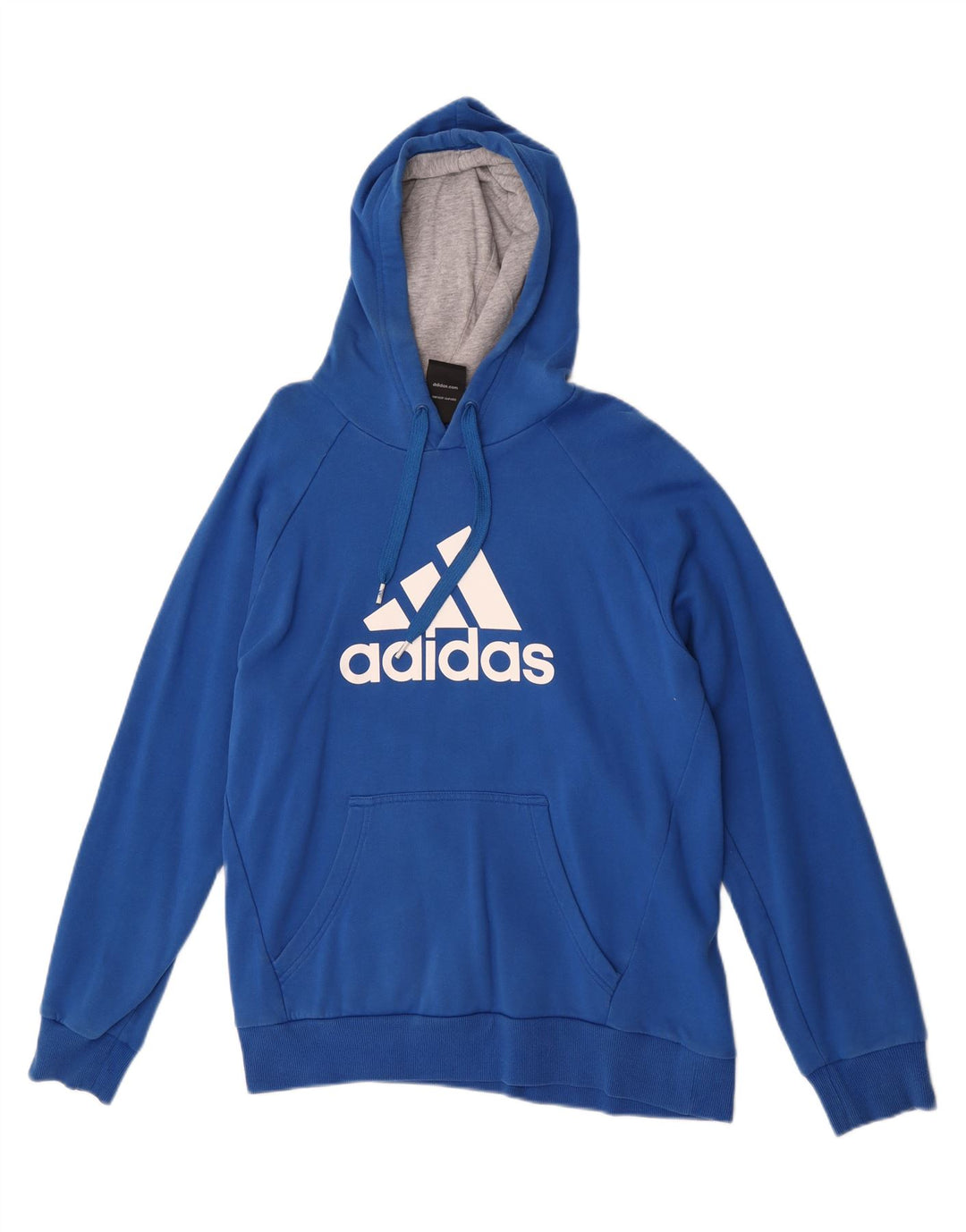Adidas Pull à capuche graphique pour homme en coton bleu moyen