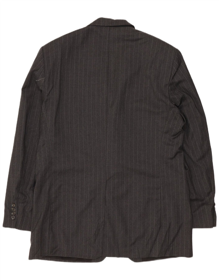 Ralph Lauren Veste blazer à 2 boutons pour homme UK 42 XL en laine à fines rayures grises