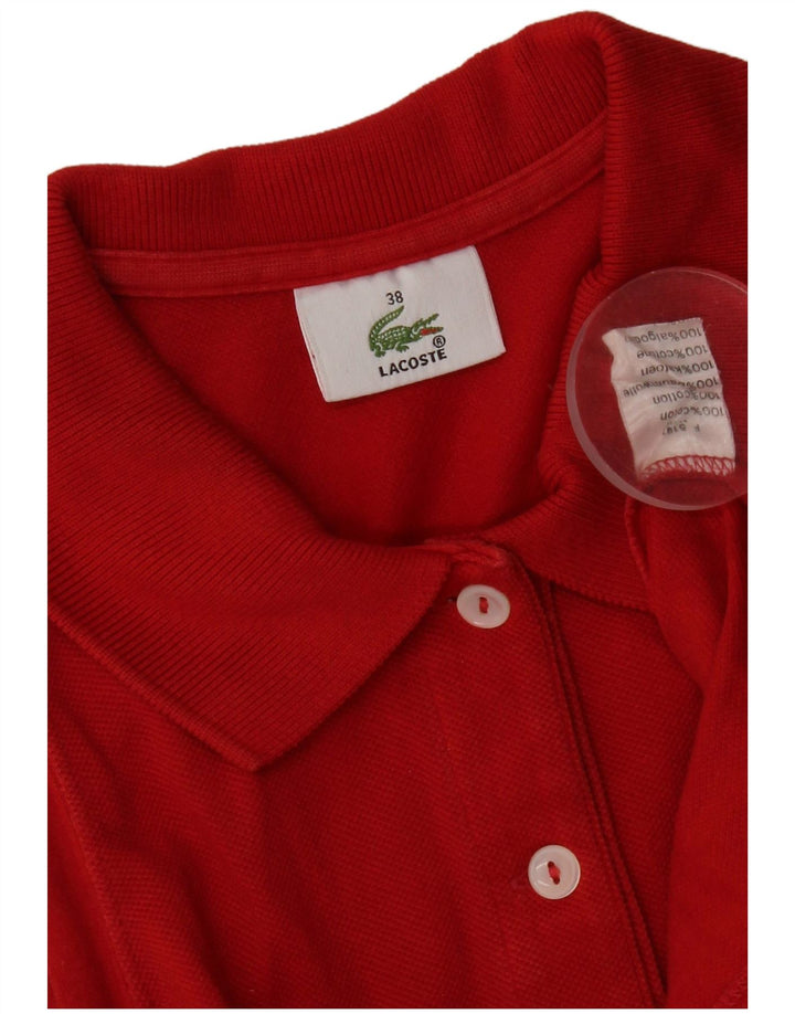 Lacoste Polo sans manches femme taille 38 coton rouge moyen