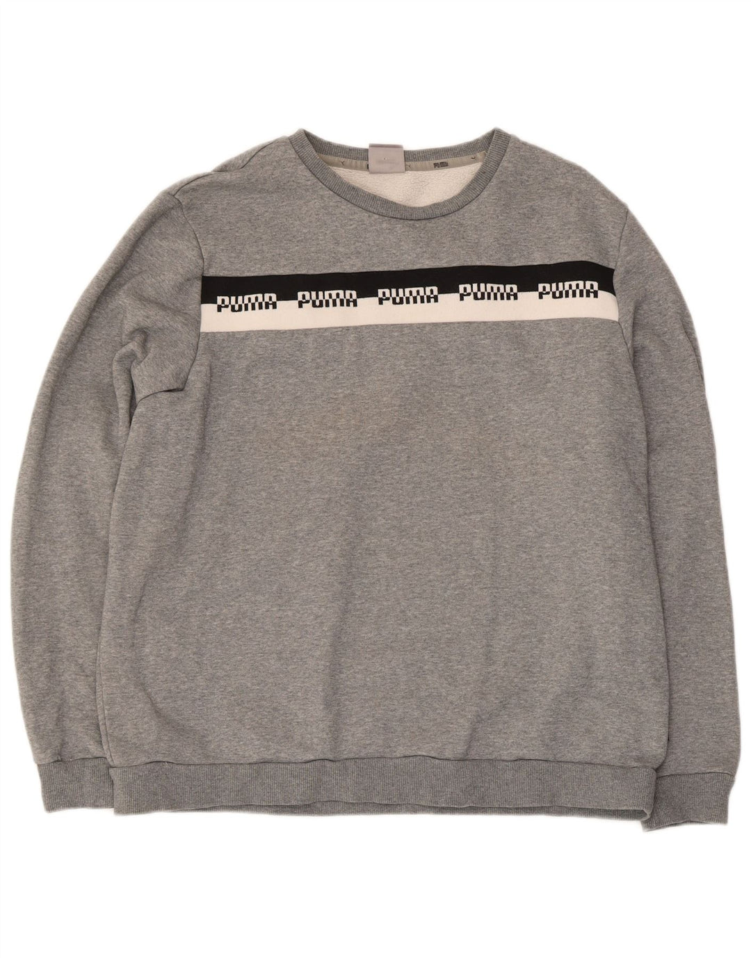 Puma Sweatshirt Jumper XL Gris Moucheté Coton Homme