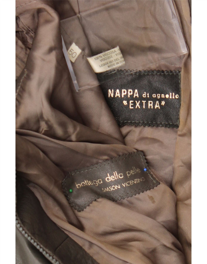 Veste en cuir homme VINTAGE IT 50 grand cuir marron