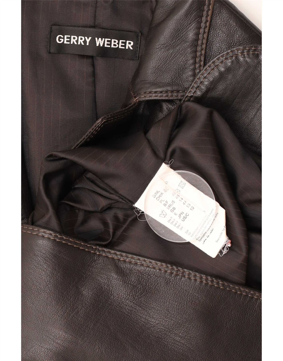Gerry Weber Veste blazer à 2 boutons pour femme UK 14 Marron moyen