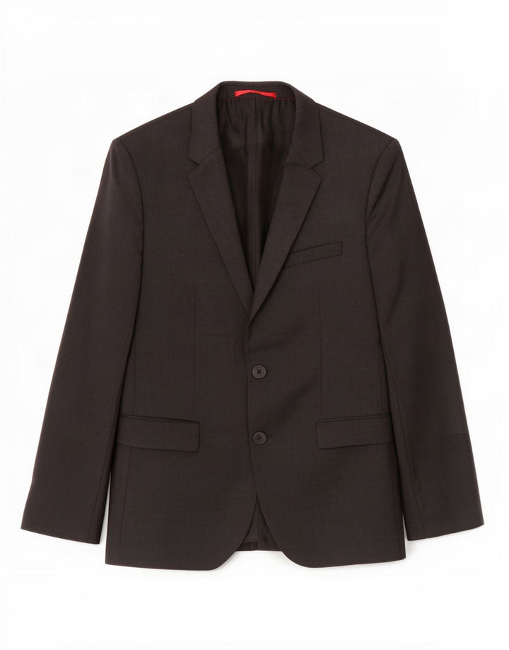 Hugo Boss Veste blazer à 2 boutons pour homme EU 48 Laine noire moyenne