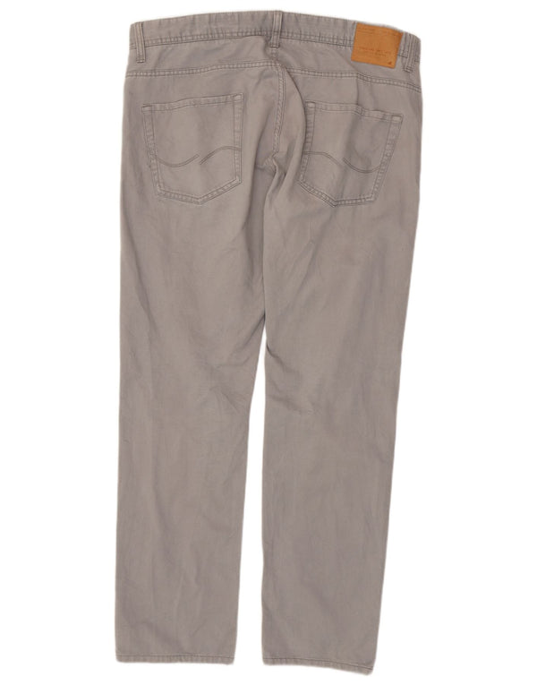 Jack & Jones Pantalon décontracté coupe slim pour homme W38 L32 Gris Coton