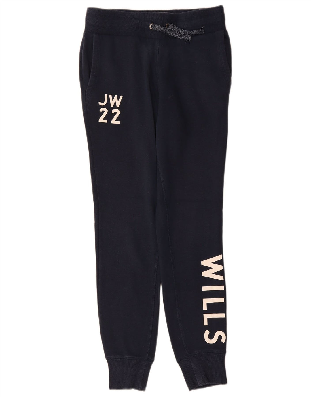 JACK WILLS Pantalon de survêtement graphique pour femme Joggers UK 8 Small Bleu marine