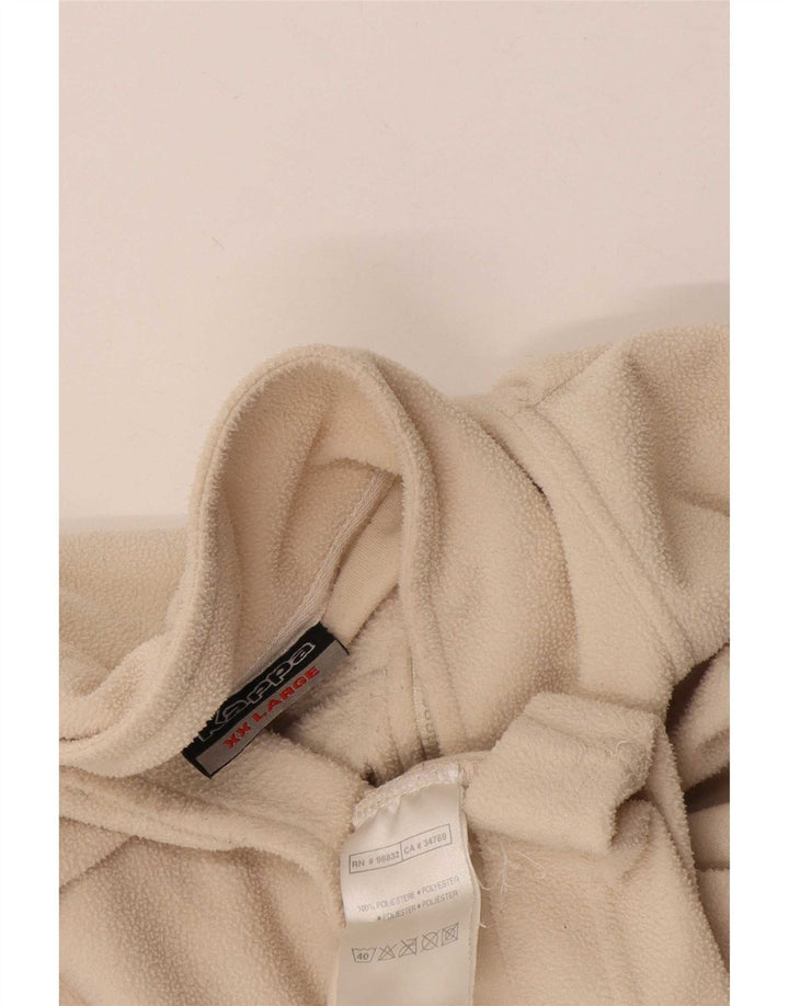 Kappa Pull polaire à col zippé pour homme 2XL Beige Polyester